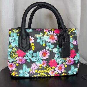 Christian Siriano Floral Satchel‎ Top Handle Bag Purse Designer Small